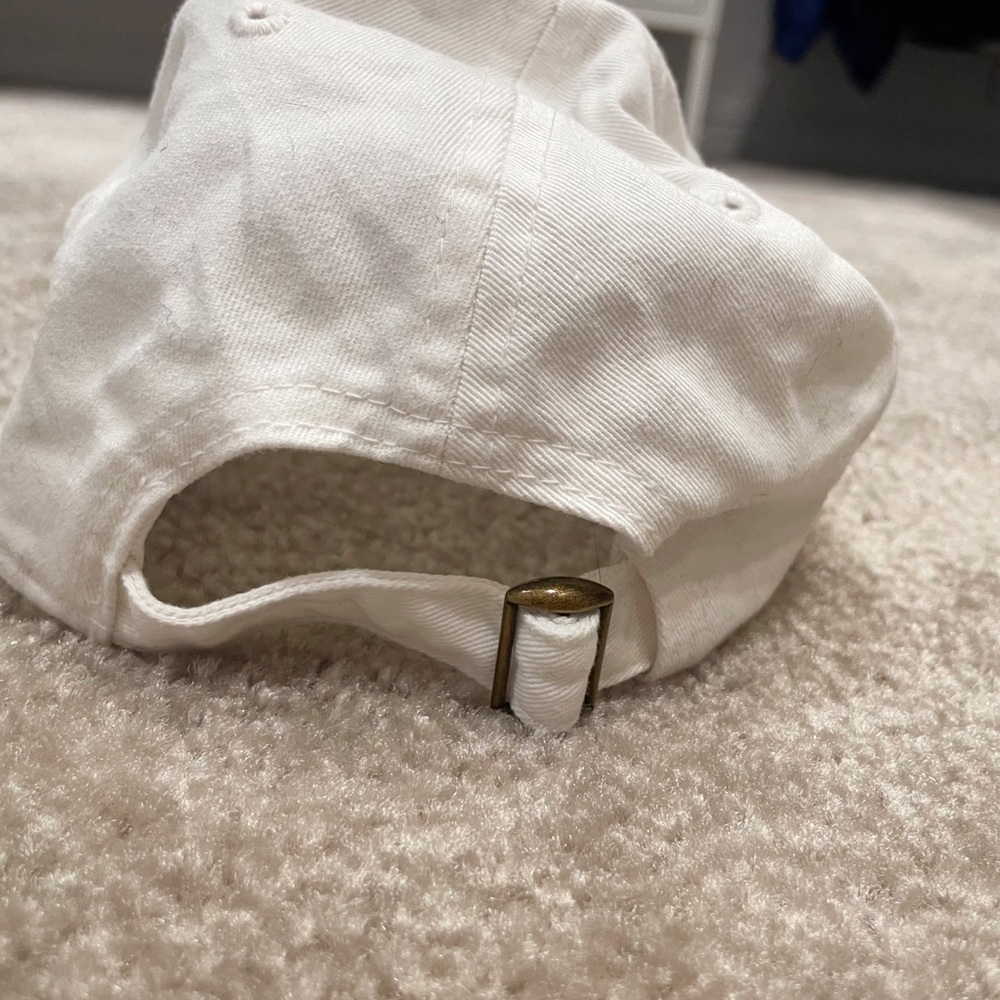 Pink's Hot Dogs White Baseball Cap Hat - Picture 4 of 4